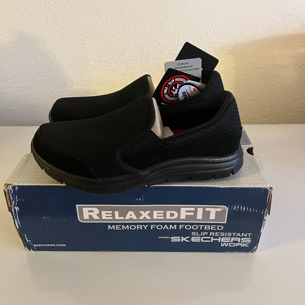 Skechers Work Relaxed Fit Slip-on Sneakers Cozard Black - Medium